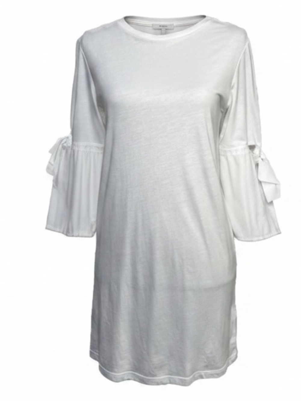 Topshop White Tunic Tie Sleeve Top Womens size 2